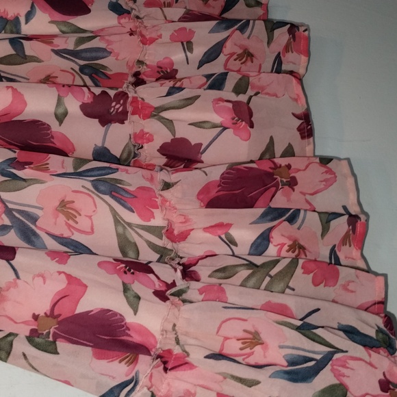 ⭐Floral Midi Dress Women's Size Medium Flowy with Elastic Waist - Picture 8 of 14